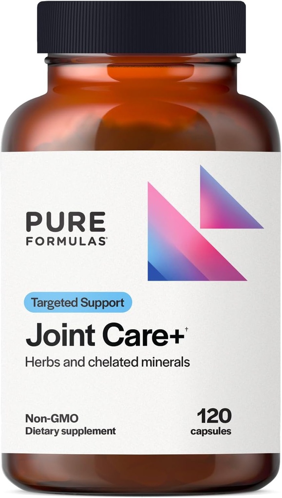 PureFormulas Joint Care + - Premium Joint Support Supplement with Hyaluronic Acid, Glucosamine, MSM, Green Lipped Mussel, Turmeric &amp; More - Non-GMO Formula for Adults (120 Capsules)
