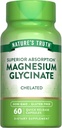 La verdad de la naturaleza Magnesium Glycinate Capsules Silencio 200mg Silencio 60 Conde vivir Chelated Superior Absorption Fórmula ← Non-GMO &amp; Gluten Free Supplement