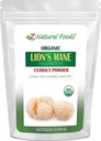 Z Natural Foods Organic Lion's Mane Mushroom Extract Powder, Vitamin-Rich Superfood Powder, Perfect for Tea and Smoothies, Non-GMO, Vegan, Gluten-Free, Kosher, 1 lb.