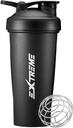 Botella de Shaker clásico EXTREME con Wire Whisk, Perfecto para Protein Shakes y Pre Workout, Leak Proof Shaker Cups, BPA Gratis, Lavavajillas SAFE, 24 onzas, Negro