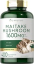 Carlyle Maitake Mushroom Capsules ← 1600mg Silencio 400 Conde ← No-GMO &amp; Gluten Free Extract ← Mushroom Suplemento