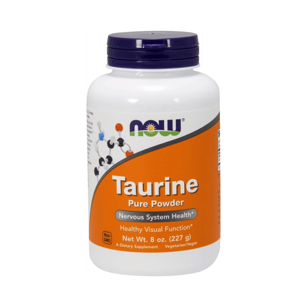 AHORA Suplementos de alimentos, Taurine Pure Powder, Nervous System Health*, Amino Acid, 8-Ounce