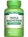 Verdad Triple Magnesium Complex Suplemento tención 100 cápsulas del óxido de magnesio, citrato " Aspartate  durable Non-GMO " Gluten Free