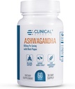 Efectos clínicos Ashwagandha con pimienta negra para la resistencia y la calma - 60 cápsulas de Ashwagandha - hecho en los EE.UU.