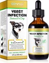 Tratamiento de infecciones de levadura ALIVO para perros, Tratamiento de infecciones de levadura natural Soporta Alivio de Itch Perro, Infección de oído de perro, Alivio de Alergia de perros, Suplemento de hierbas de perros, Sabor de tocino - 2 oz
