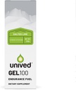 Gel Unived 100 - Gel Vegan Energy para la resistencia Athletes Runners & Cyclists - 100kcal - Salted Lime - Pack of 6