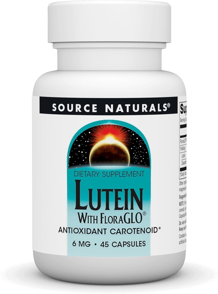 Fuente Natural Lutein con FloraGLO, Carotenoide Antioxidante* -6 mg, 45 cápsulas