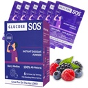 Glucose SOS Glucose Berry Medley Glucose Powder, Natural Dextrose Packets, Fast-Absorption, Instantly Dissolves, No Water Needed, 6 Sachets per Box