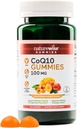 NatureWise CoQ10 Gummies 100mg - Peach Mango Flavor - Suplemento para la Salud del Corazón & Actividad Antioxidante - Pectin-Based, Vegan, Soy y Gluten Gratis, No GMO - 60 Conde[1-Month Supply]