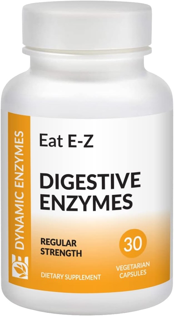 Comer E-Z (30 Conde) Enzimas digestivas para la salud de Gut; Anti-Bloating; Enzyme Digestivo para el soporte de inmuno