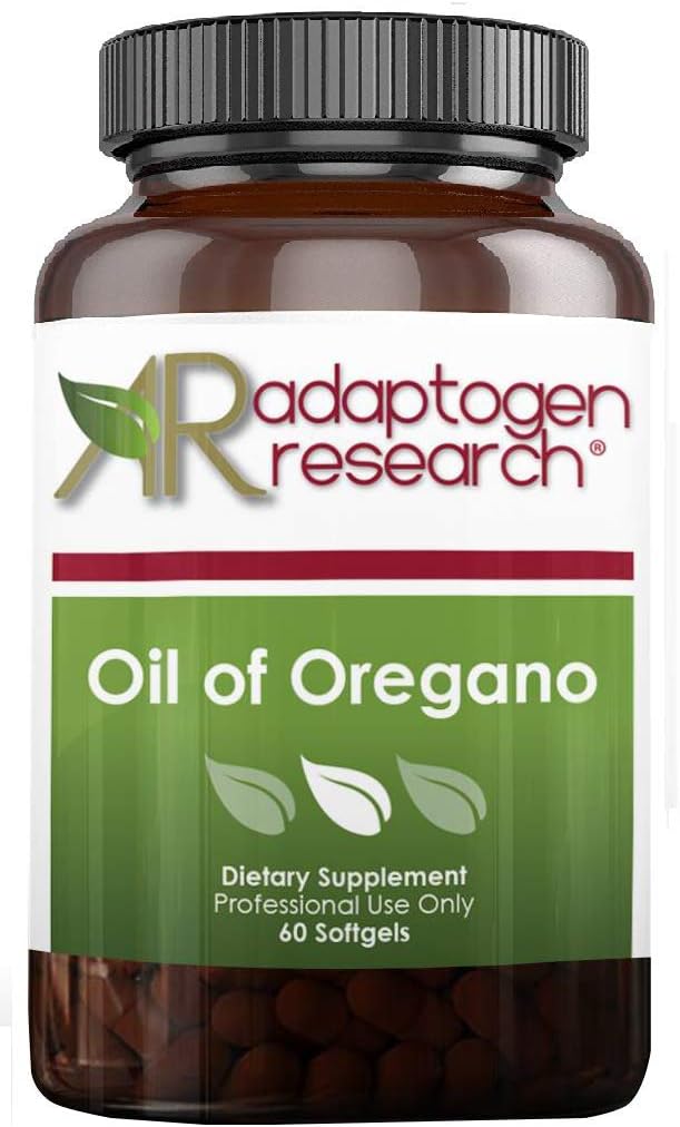 Petróleo de Oregano Softgels - Suplemento de aceite de orégano con Carvacrol altamente concentrado - Soportes Limpieza intestinal - Píldoras pequeñas (60 Softgels) Oro