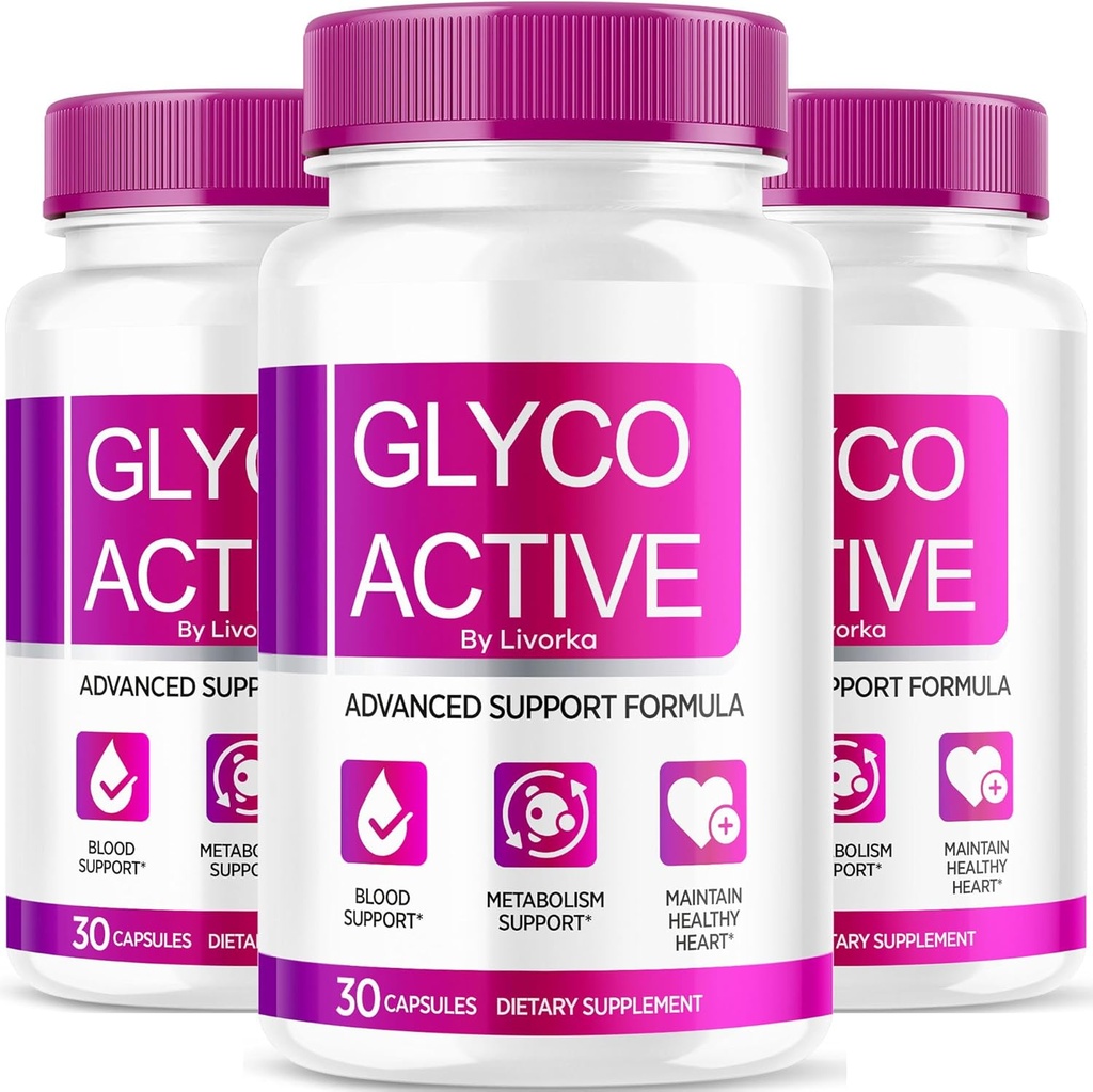 (3 Pack) Glyco Active, Glyco Active Capsules, Glyco Active Advanced Formula, Glyco Active All Natural Formula Pills, Glyco Active Capsulas Reseñas, 90 cápsulas para 3 meses