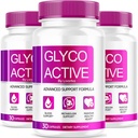 (3 Pack) Glyco Active, Glyco Active Capsules, Glyco Active Advanced Formula, Glyco Active All Natural Formula Pills, Glyco Active Capsulas Reseñas, 90 cápsulas para 3 meses