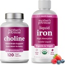 La promesa de la madre Hierro líquido " Choline Capsules Bundle
