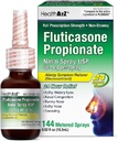 HealthA2Z® Fluticasone Propionate Nasal Spray ← 50 mcg per Spray Silencio 24 horas Alivio de la alergia TEN 144 Sprays ANTE 0.62 fl oz. (18.2mL) (0.62 fl oz. (Pack of 1))