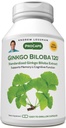 ANDREW LESSMAN Ginkgo Biloba 120mg - 180 Capsules - Standardized Extract to Maintain Flow of Oxygen and Nutrients to Fuel The Brain. Soporta Función cerebral, memoria y cognitiva. No hay aditivos