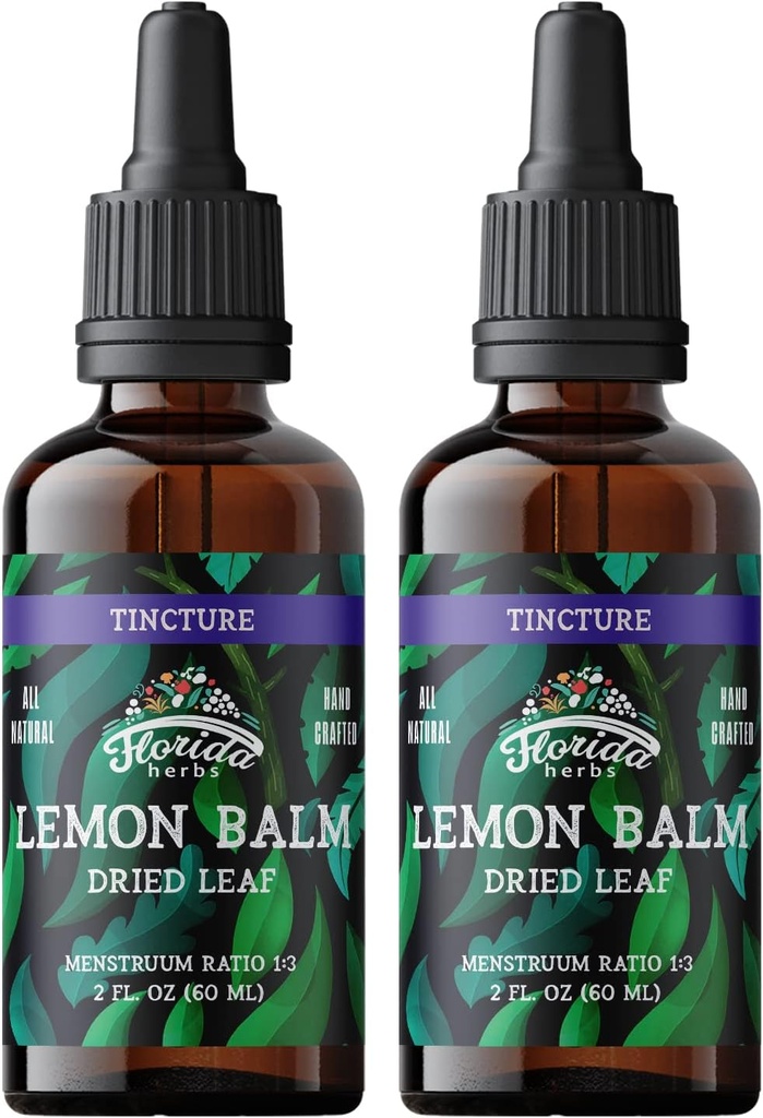 Limón Balm Tintura - Sustancias de limón orgánico - Extracto de limón - Hecho en EE.UU. - Orgánica 4 Fl Oz