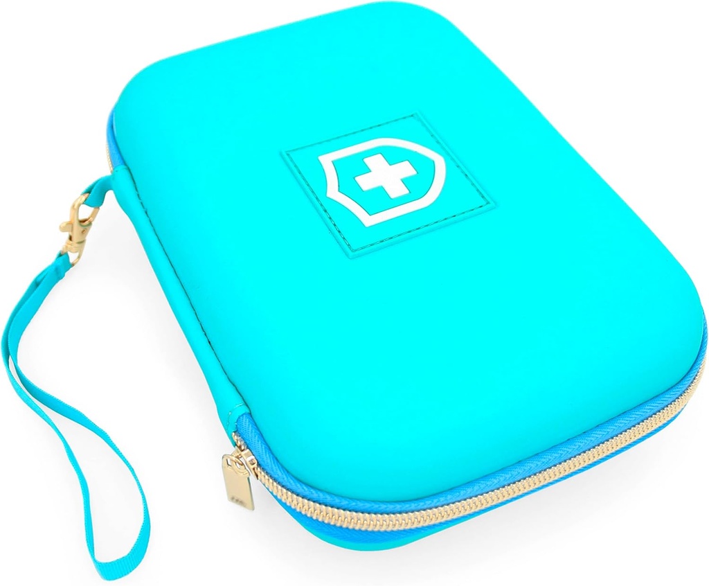 CASEMATIX 8" Turquoise Asthma Inhaler Case for Travel Fits Spacer, Máscara y Accesorios, Incluye sólo Caso