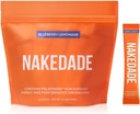 Nakedade Blueberry Lemonade – Performance Enhancing Sports Drink Powder - Electrolyte Powder – Sin GMOs o Sweeteners artificiales, sin gluten, sin soja, sin lácteos – 16 Sticks