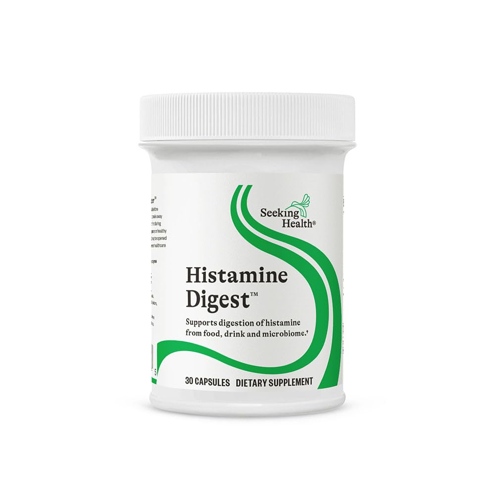 Buscando Salud DAO Enzyme - Anteriormente Histamine Digest, DAO Enzyme Suplemento para la Intolerancia Alimentaria de Histamina, apoya la Salud Digestiva, Upset Stomach, Vegetarian (30 cápsulas)*