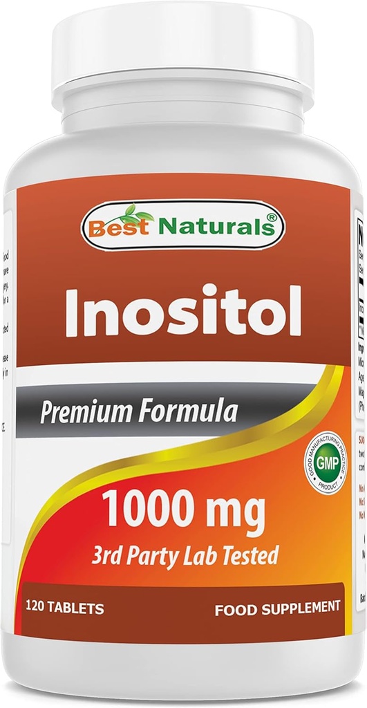 Mejores Naturales Inositol 1000mg 120 Tabletas - También llamada vitamina B8