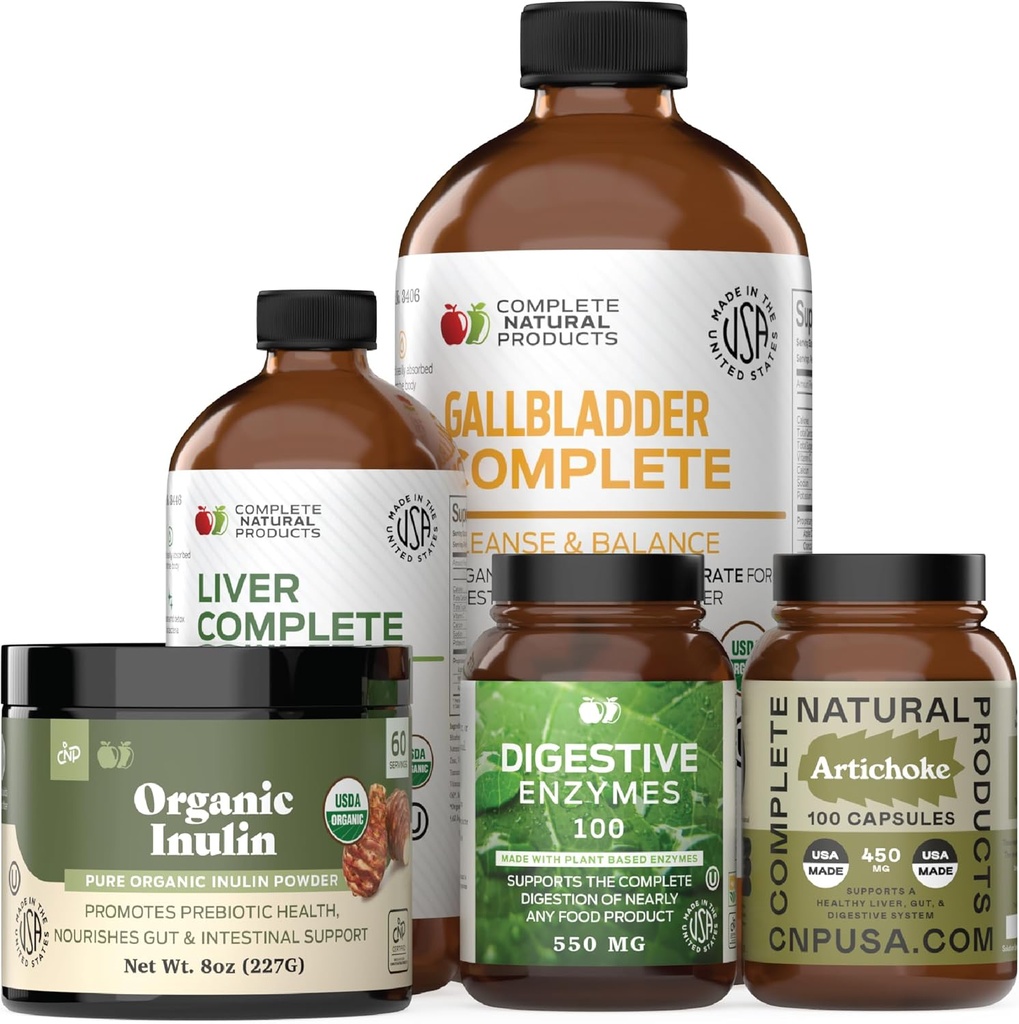 Productos naturales completos Digestión y Gut Health Bundle - Full Detox and Digestive Balance Cleanse