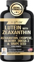 Suplementos de Lutein y Zeaxanthin - Vitaminas Oculares Avanzadas con Astaxanthin, Omega 3, Resveratrol, Bilberry, Lycopene, Quercetin, Ginkgo Biloba, Vitamina D ¦ Visión de la Salud Única