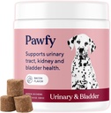 Perro de Pawfy UTI Suplemento ¦ Cranberry & D-Mannose for Urinary Tract &amp; Bladder Health TEN Ideal para perros mayores TEN Urinary Tract Infection Control TEN Dog Vitamins and Supplements - 30 Chews