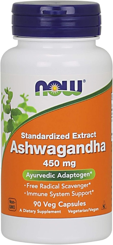 Ahora Foods Ashwagandha Extracto 450 Milligrams 90 Veg Capsules (2-Pack)