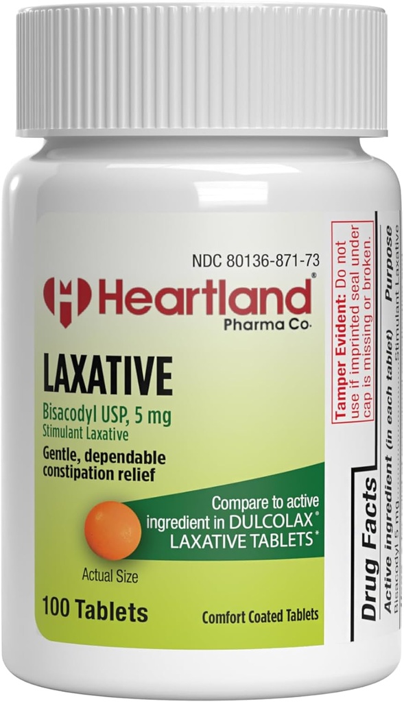 Bisacodyl 5mg Silencio EC Overnight Relief Laxative Tablet ← Constipation Relief Tablets ←Digestive Relief Tablets  USA Manufactured ← 100 Count
