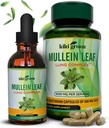 KIKI Green Mullein Capsules " Liquid Drops Bundle - Mullein Leaf Extract Supplements, 90 Capsules + 2 fl oz - for Respiratory " Immunity Support, Better Lung Function, Lung Cleanse &amp; Relief