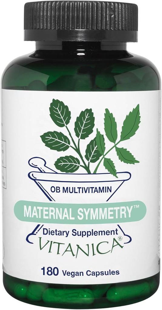 Vitanica Maternal Symmetry, Prenatal and Postnatal Vitamins, Vegan/Vegetarian, 180 Capsules