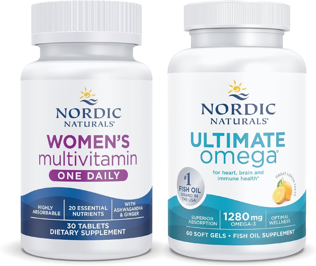 Nordic Naturals Starter Pack - Mujer Multivitamin One Daily, Ultimate Omega