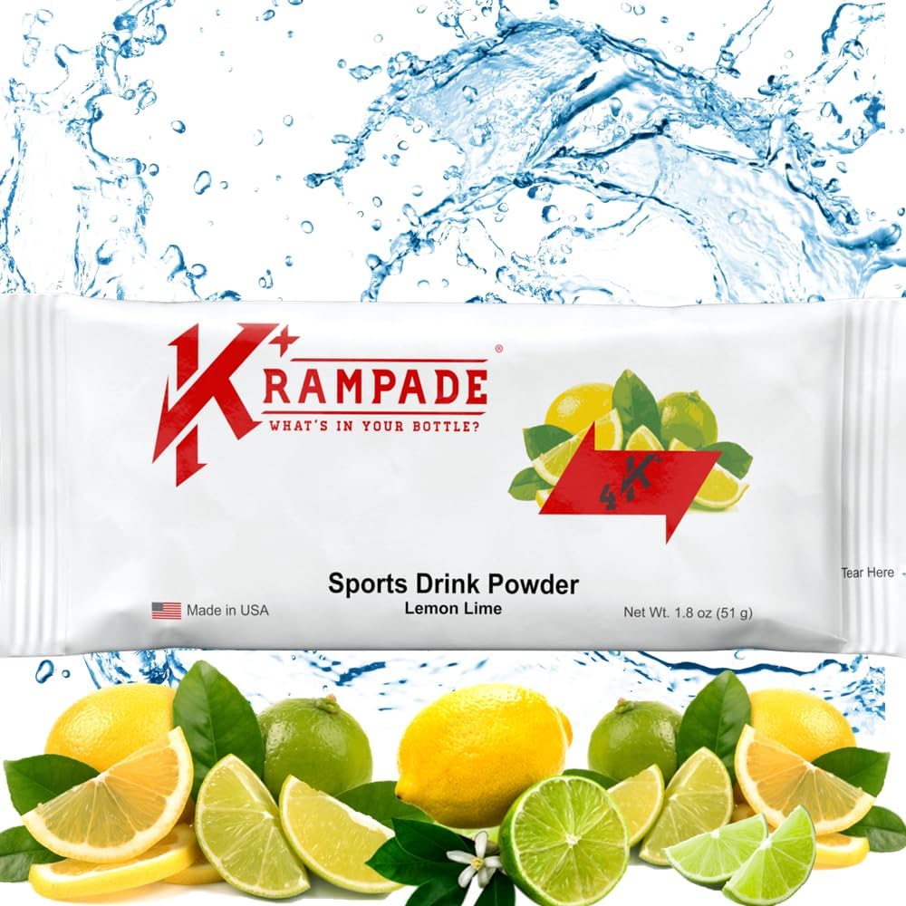 Krampade Electrolytes Powder Potassium Suplemento - 4000 mg K+, √≥4X Más que Coconut Water ¦ Instant Cramp Relief ¦ Hydration Powder