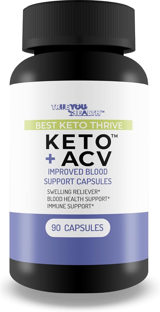 Mejor Keto Thrive Keto + Acv Mejorado el soporte sanguíneo cápsulas - Nuestro mejor Keto Friendly Blood Balance &amp; Blood Flow Supplement for Blood Health, Sugar Health, Immune Support, &amp; Healthy Swelling Response