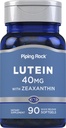Piping Rock Lutein with Zeaxanthin 40mg  90 Softgels ← Salud Ocular Suplemento de Marigold Extract Silencio No Gluten Free