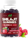 Shilajit Gummies 10,000mg para Hombres &amp; Mujeres - Maximum Strength Pure Himalayan Shilajit, Gluten-Free, Non-GMO, 100% Vegetariano - Natural Raspberry Flavor - 60 Conde