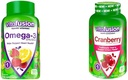 Vitafusion Omega-3 Corporal de Salud Corporal Vitaminas con Gummies de Arándano para Mujeres, 120 Conde Omega 3 EPA/DHA Berry Lemonade y 60 Conde 500 mg de Jugo de Arándano Concentrado por Servir