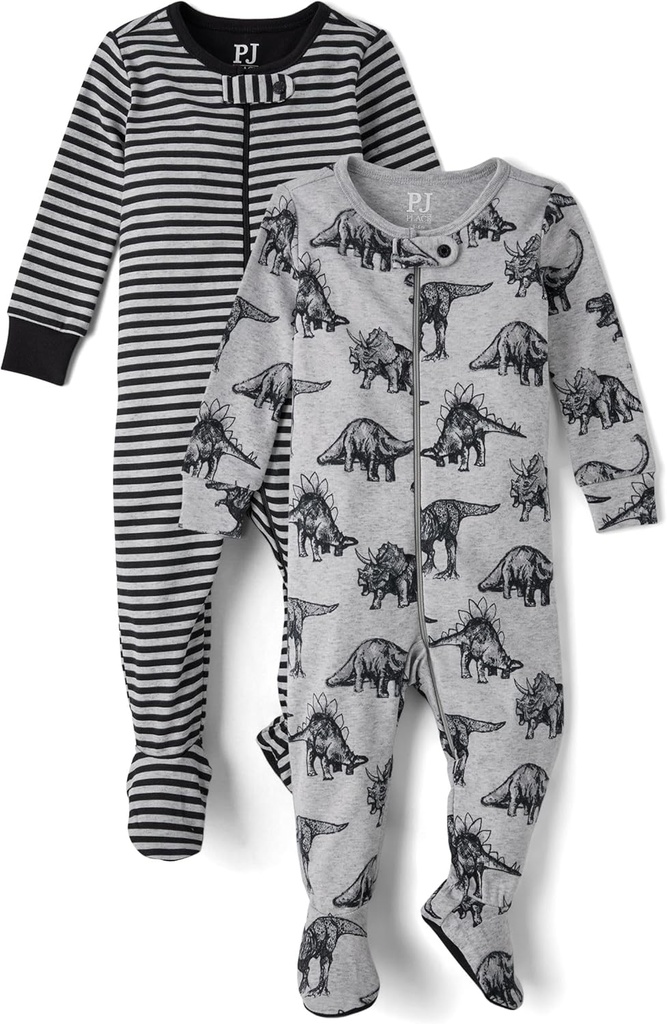 El lugar de los niños bebé y niños pequeños tirados snug Fit Cotton One Piece Pajamas 3