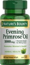 Bounty Primrose Oil 1000mg, promueve la salud de las mujeres, suplemento herbal, libre de gluten, 60 lanzamiento rápido Softgels