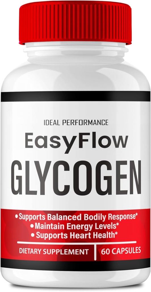 Easy Flow Glycogen Support Capsules - Official Formula Glycogen Support EasyFlow Pills, Easy Flow - Maximum Strength, Glyco Optimizer Pills, Global Health, Easy Flow Capsules Reviews (60 cápsulas)