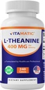 Suplemento Vitamatic L-Theanine 400mg por servicio - 240 Tablets - Non-GMO, Gluten Free