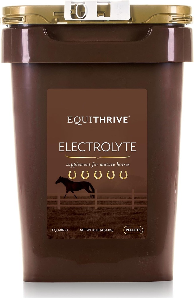 Equithrive Horse Electrolyte Pellets, Vitaminas y Minerales Suplemento, Equine Feed Supplies for Training and Competition, 10 lbs, 50 Day Supply