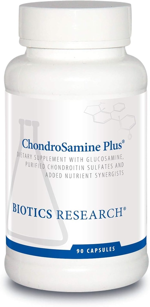Biotics Research ChondroSamine Plus Glucosamine Plus Chondroitin, MSM, Vitamins and Minerals, Joint &amp; Connective Tissue Support, Healthy and Ease of Movement. 90 cápsulas