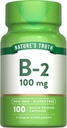 La verdad de la naturaleza B2 Vitamina TENIDO 100mg ANTE 100 cápsulas TENIDO NO GMO &amp; Gluten Suplemento gratuito
