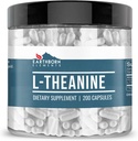 Elementos terrestres L-Theanine 200 Capsules, Puro ' Undiluted, No Additives