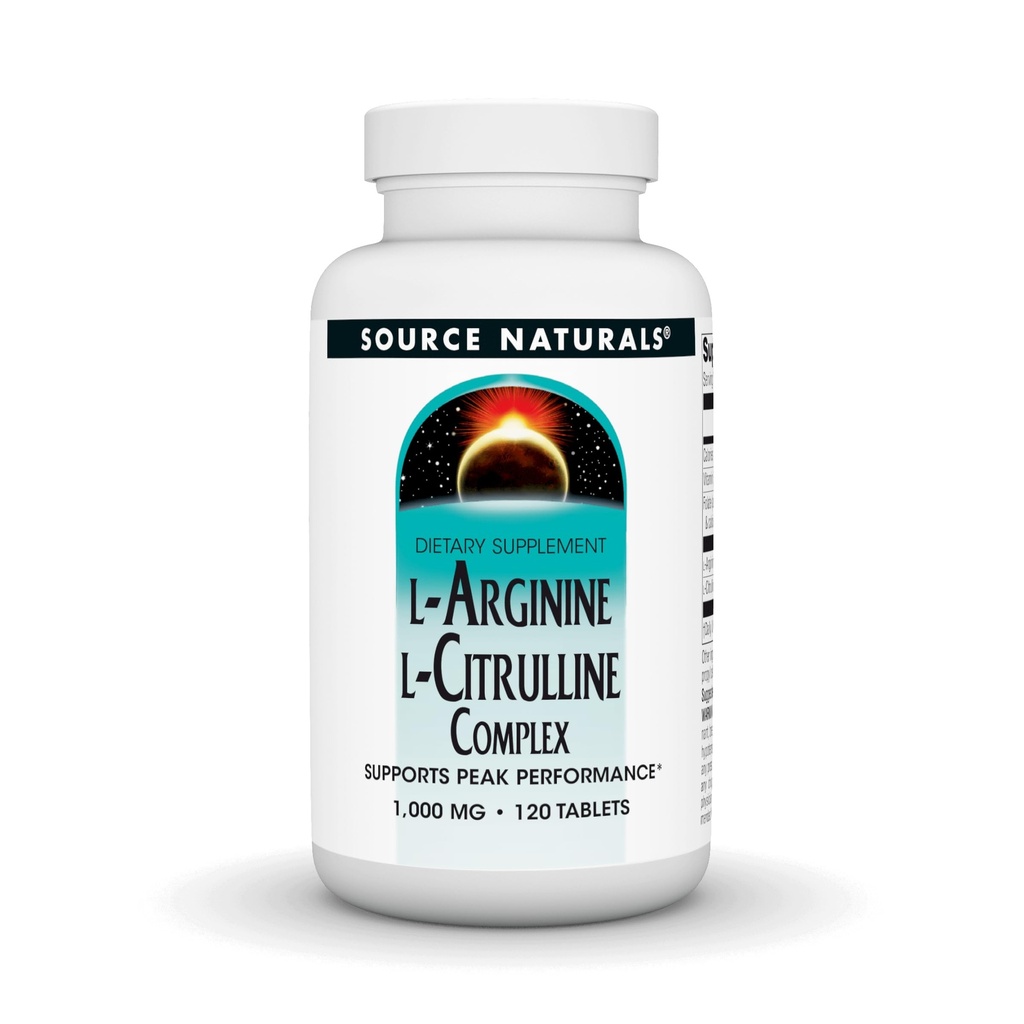 Source Naturals L-Arginine L-Citrulline Complex, 120 Tablets, 1000 mg