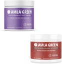 Amla Powder & Green Tea Superfood Supplement, Antioxidant Support, Made with Elderberries (90 Servings) & Hibiscus (30 Servings), Organic, Vegan