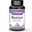 HERBOGANIC Frío Presionado Black/Seed Oil Softgels Capsules - 90 Cuenta - Blended with Other Herbal Products-Supports Global Health welness and Immunity (Black-Seed)