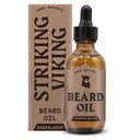 Striking Viking Sandalwood Beard Oil for Men - 2 Fl Oz, Sandalwood Scent - Natural Hydrating &amp; Softening Beard Care with Argan, Jojoba, Almond & Tea Tree - Non-Greasy, Fast-Absorbing Formula